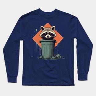 Raccoon In Trash Can Long Sleeve T-Shirt